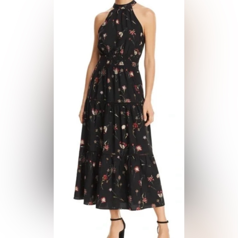 Lost + Wander Floral Halter Tiered Maxi Dress